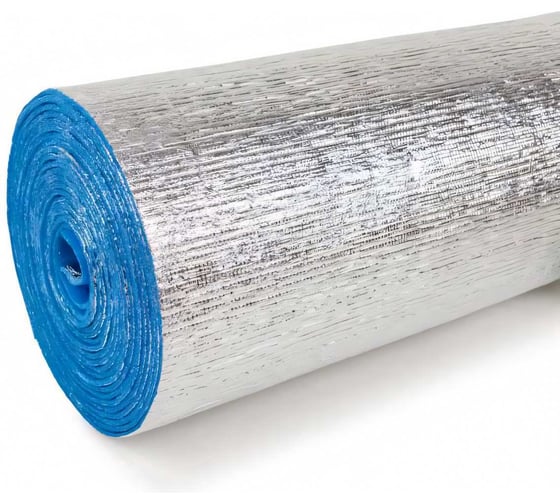 Изображение товара Самоклеющая теплоизоляция с фольгой НПС Развитие НПЭ-ЛФ тип С, 10 мм, 0.6x10 м, 6 кв. м 4620018381821