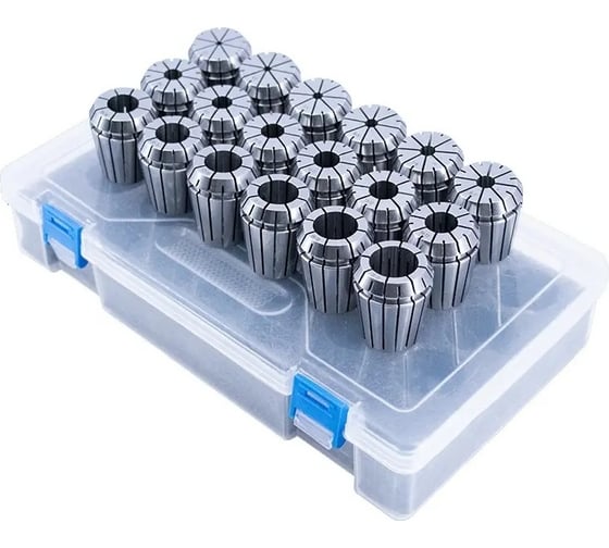 Изображение товара Набор цанг ER32 из 18 шт.: 3; 4; 5; 6; 7; 8; 9; 10; 11; 12; 13; 14; 15; 16; 17; 18; 19; 20 мм SOVIS 5779