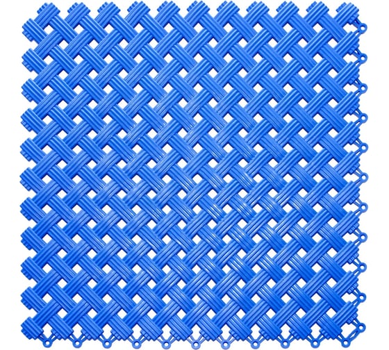 Изображение товара Антискользящий коврик для ванны, бассейна, сауны, бани ПластФактор Aqua набор из 12 модулей, синий 4630027112958
