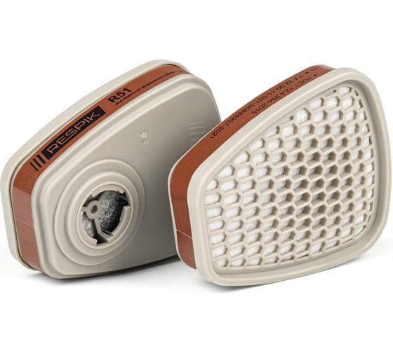 Изображение товара Противогазовый фильтр RESPIK 2шт, класс защиты А1 R51