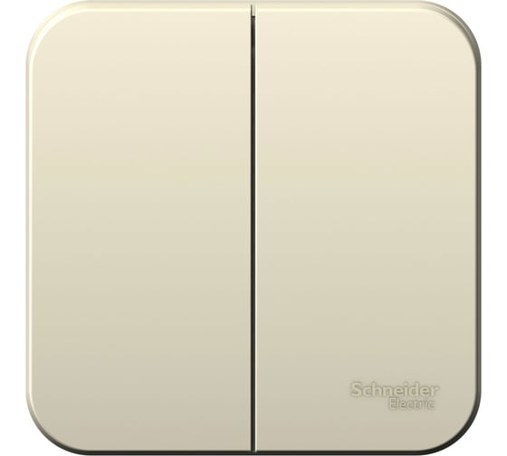 Изображение товара 2-клавишный выключатель Systeme Electric Blanca открытой установки (cх.5), 6а, 250в, молочный BLNVA065002
