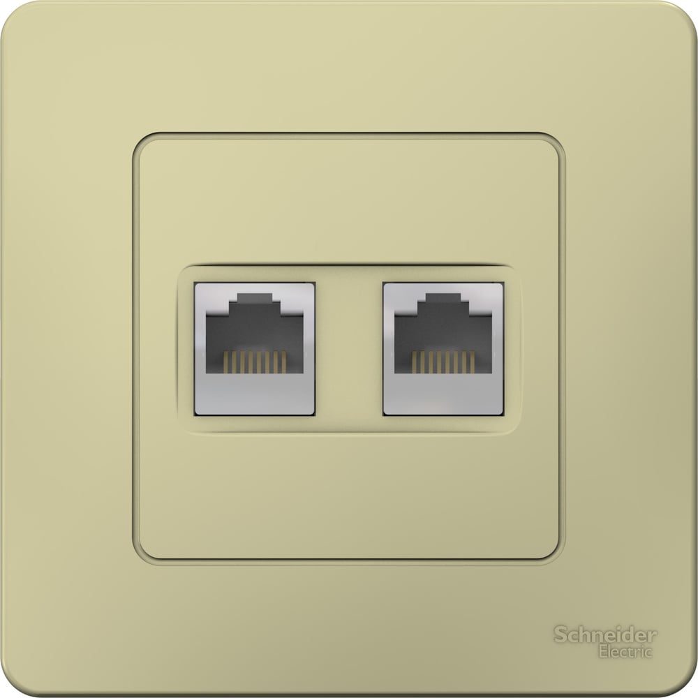 Изображение товара Двойная компьютерная розетка Systeme Electric Blanca для скрытой установки с RJ45