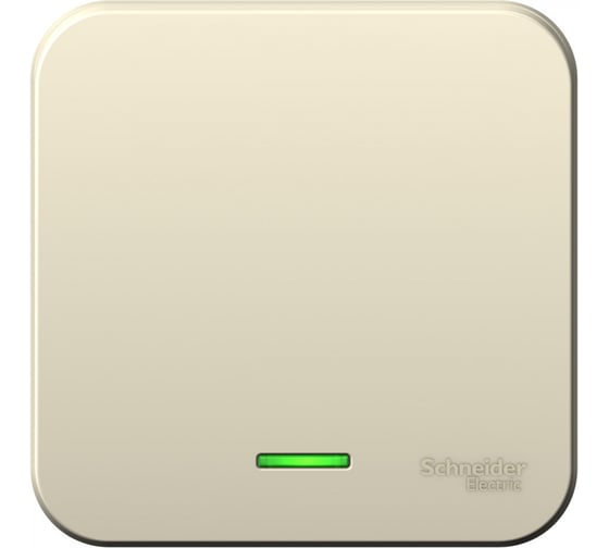 Изображение товара 1-клавишный выключатель Systeme Electric Blanca открытой установки (cх.1) с подсветкой, 6а, 250в, молочный BLNVA061102