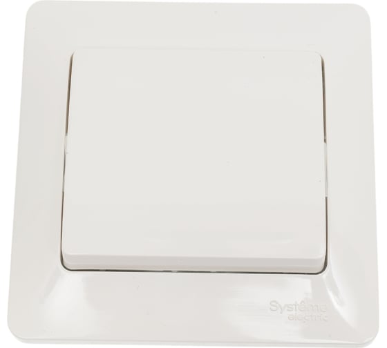 Изображение товара 1-клавишный выключатель в сборе Systeme Electric Glossa сх.1, 10ax, молочный GSL000912