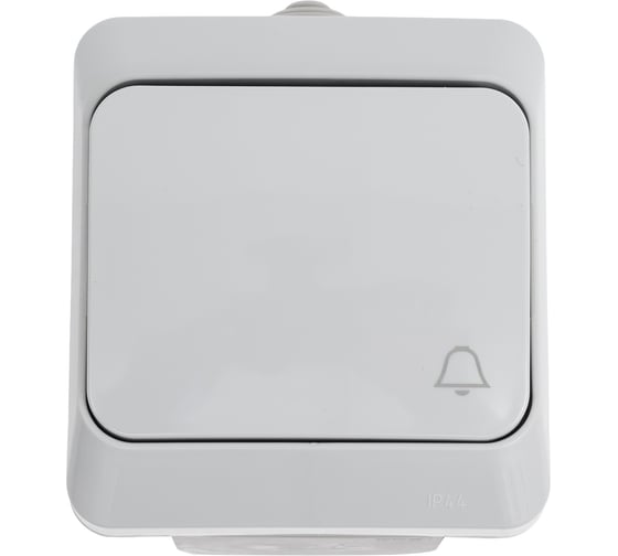 Изображение товара Выключатель с самовозвратом Systeme Electric этюд, ip44, открытой установки, 10 ах, серый, россия KA10-041C