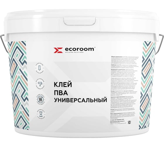 Изображение товара Клей ПВА ECOROOM универсальный, 10 кг E-Клей-89/10