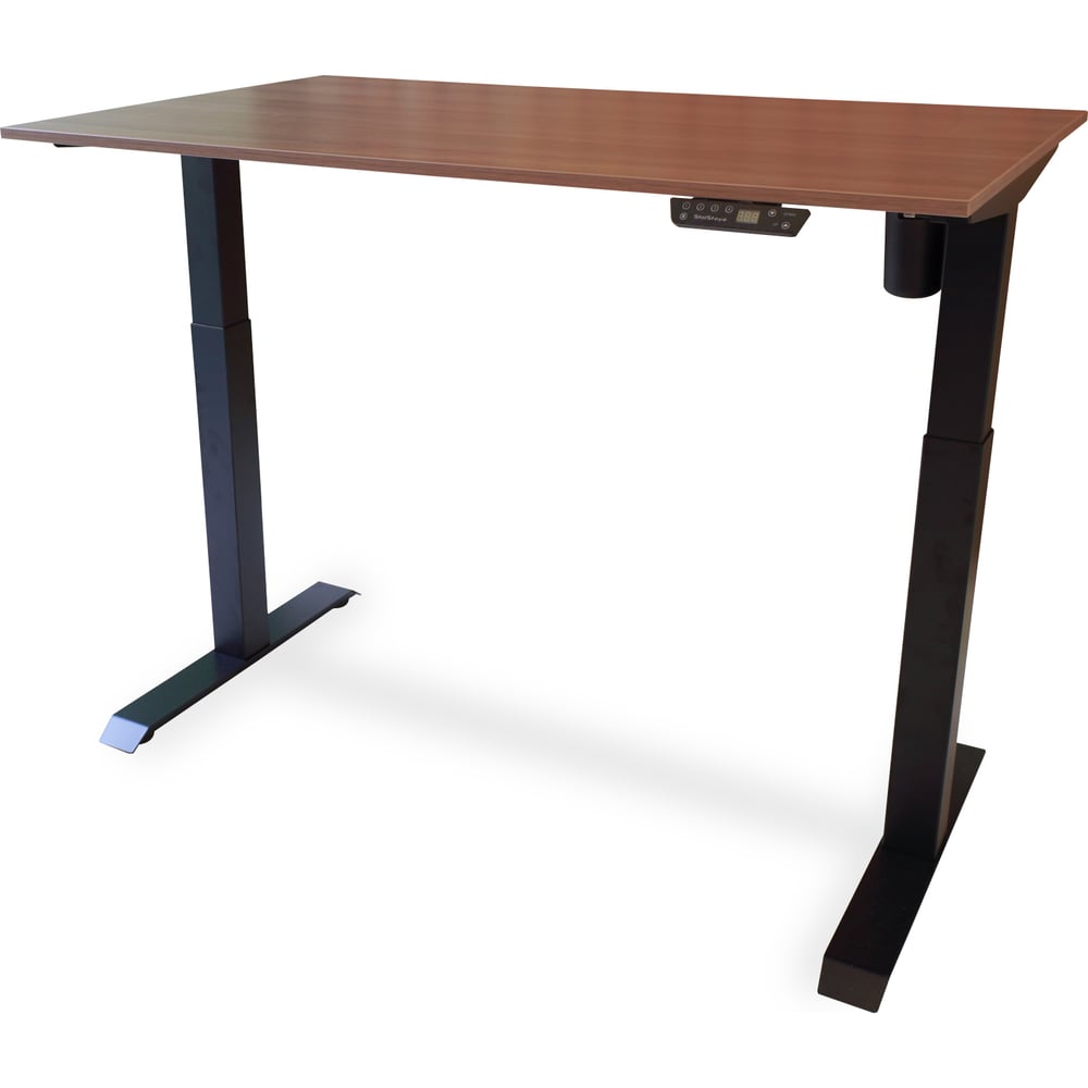 Изображение товара Стол с регулируемой высотой StolStoya МОТОР UP черный, орех Сопрано