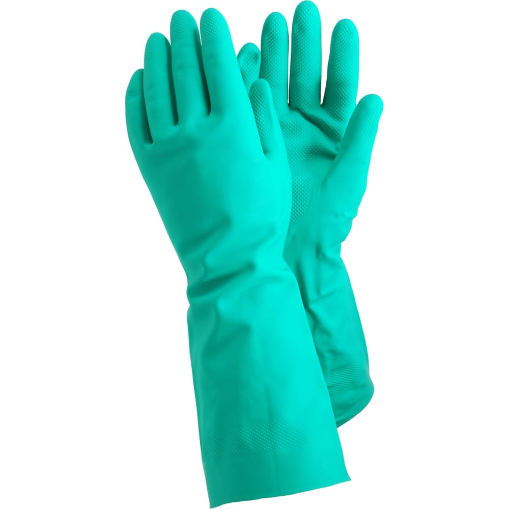 Противохимические перчатки TEGERA, цвет зеленый, размер XL