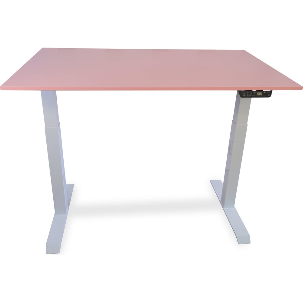 Изображение товара Стол с регулируемой высотой StolStoya МОТОР UP белый и Барби 130x60 см