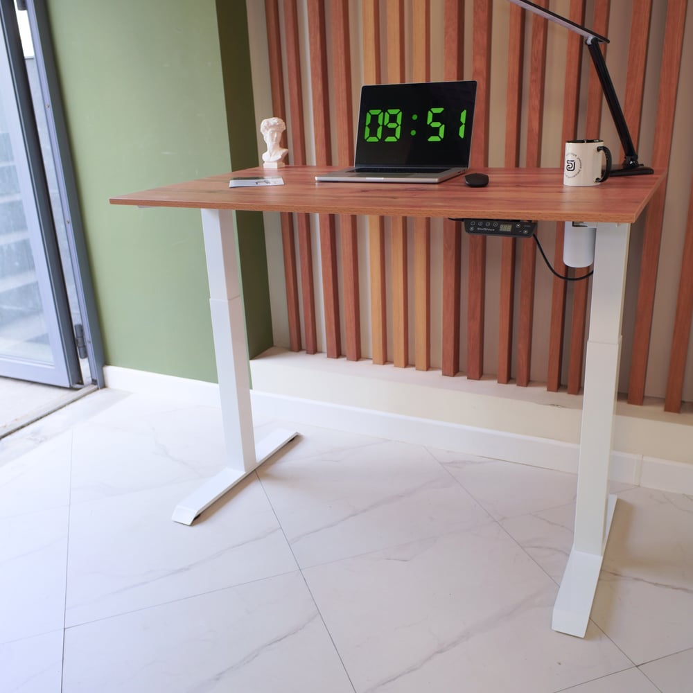 Изображение товара Стол с регулируемой высотой StolStoya МОТОР UP рама белая 125x75 см