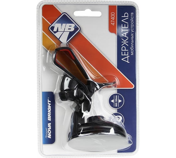 Изображение товара Держатель мобильного устройства Nova Bright прищепка, на присоске, захват до 100 мм 47400