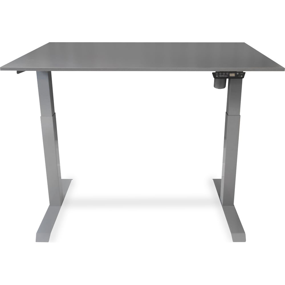Изображение товара Стол с регулируемой высотой StolStoya МОТОР UP рама серая, столешница ЛДСП, Вулкан, 130x60 PE211ISSLS130