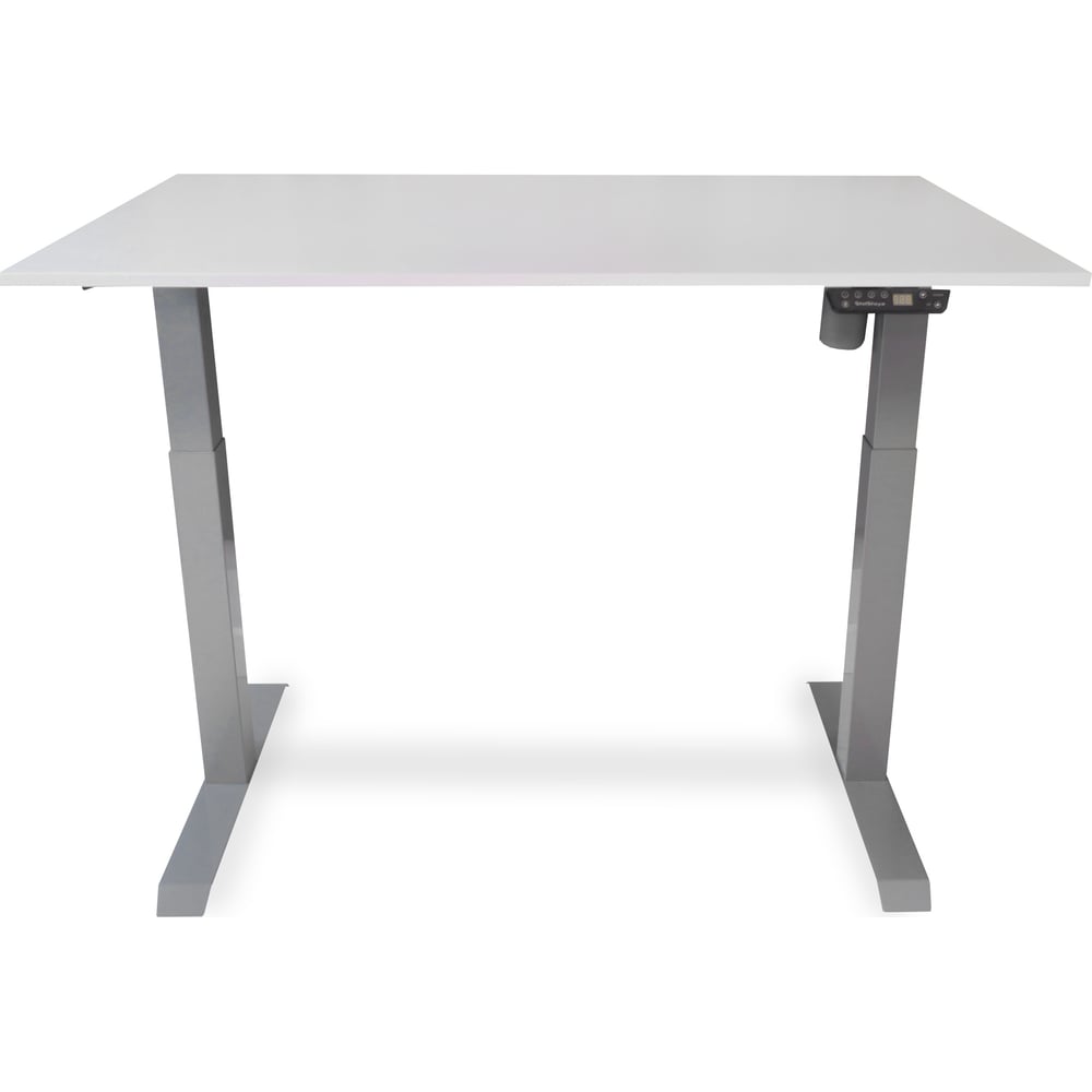 Изображение товара Стол с регулируемой высотой StolStoya МОТОР UP серый и белый 160x80