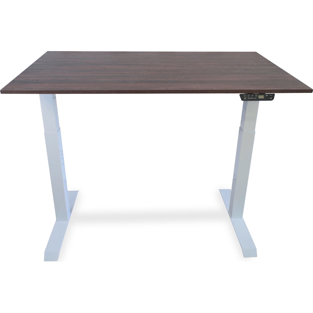 Изображение товара Стол с регулируемой высотой StolStoya МОТОР UP белая рама и дуб Милано 145x80