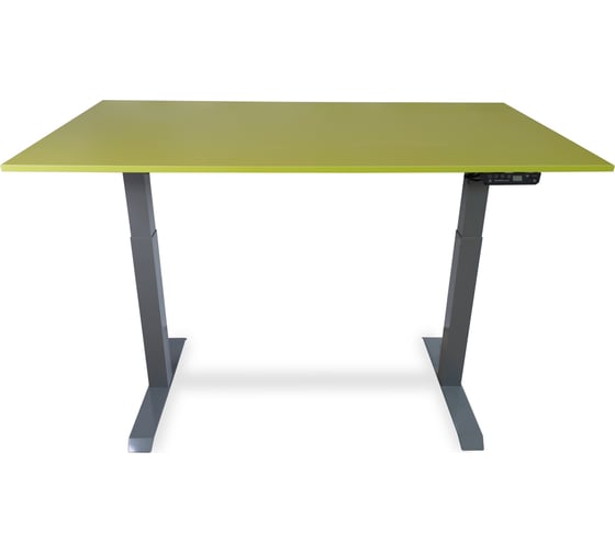 Изображение товара Стол с регулируемой высотой StolStoya МОТОР UP рама серая, столешница ЛДСП, Лайм, 130x60 PE211ISSLSL130