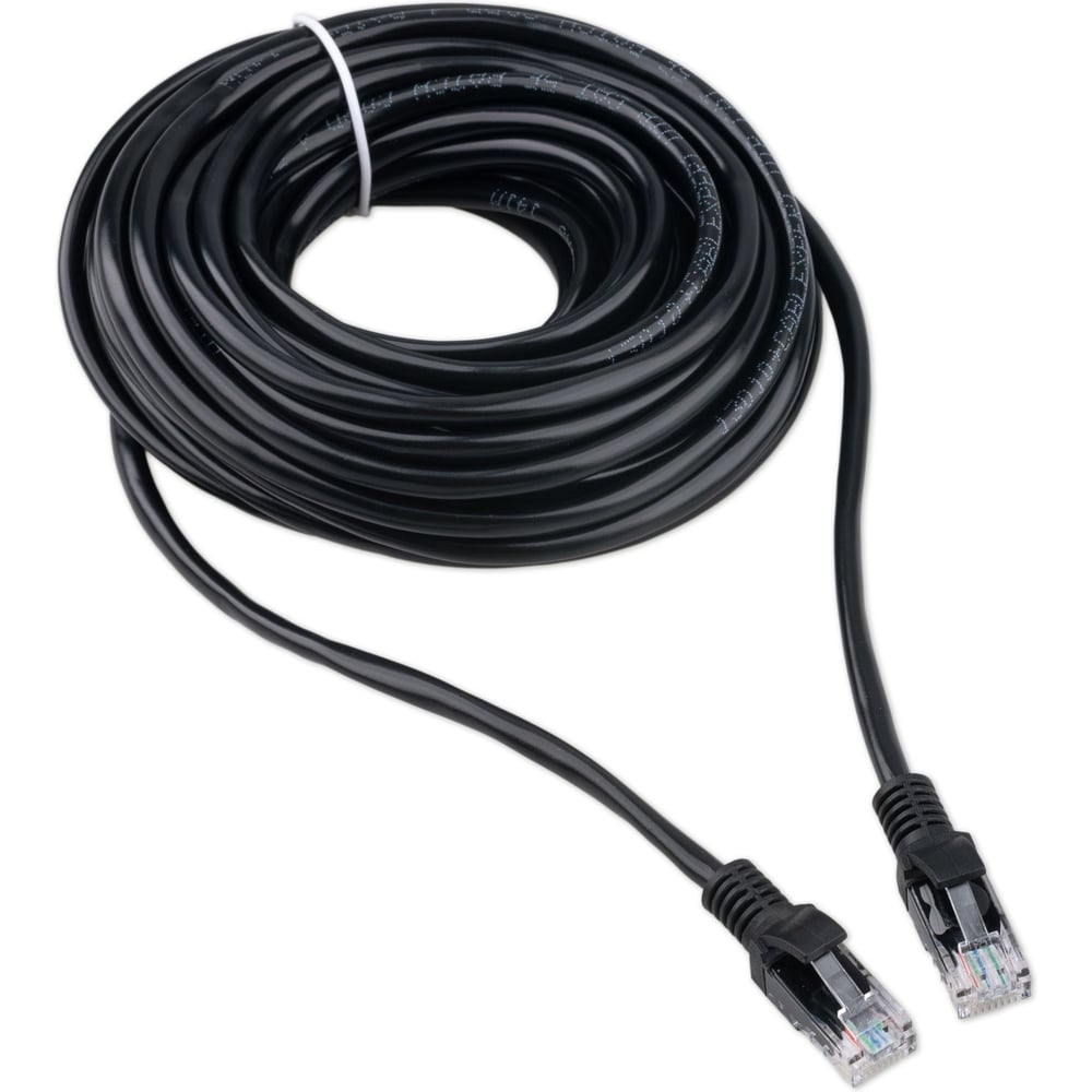 Литой многожильный патч-корд Cablexpert UTP категория 5e, 10м, (черный), PP12-10M/BK
