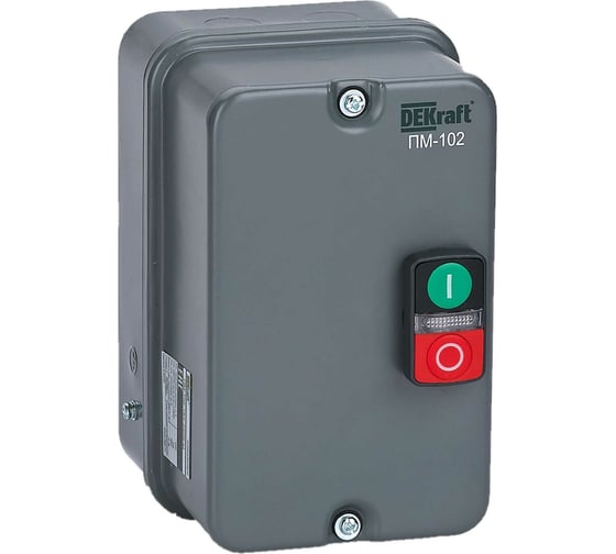 Изображение товара Электромагнитный пускатель DEKraft 25а ac380/400в 50/60гц в металлической оболочке 23643DEK