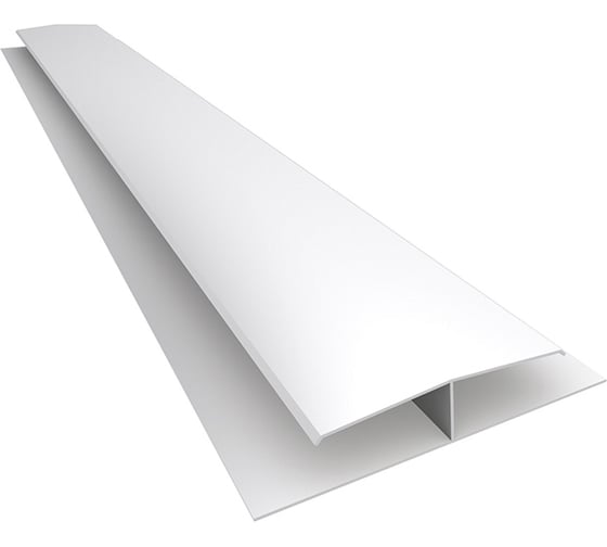 Изображение товара Стыковочный ПВХ профиль Центурион Н-образный, 3 мм, белый, 2,44 м 14646