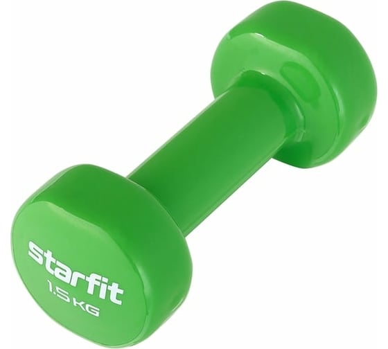 Изображение товара Виниловая гантель Starfit DB-101 1.5 кг, зеленый ЦБ-00001447