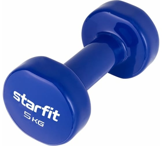 Изображение товара Виниловая гантель Starfit DB-101 5 кг, темно-синий ЦБ-00001452