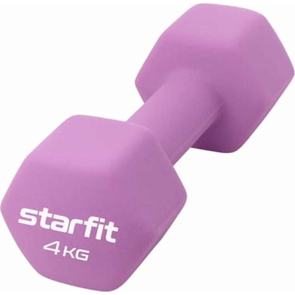 Неопреновая гантель Starfit гантели для фитнеса sport elite h 203 3 кг 2 штуки фиолетовый