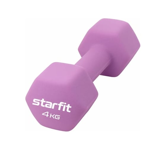 Изображение товара Неопреновая гантель Starfit DB-201 4 кг, фиолетовый пастель ЦБ-00001430
