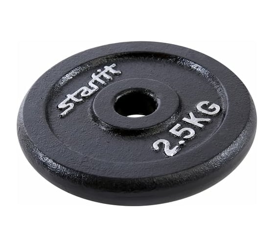 Изображение товара Чугунный диск Starfit BB-204 2.5 кг, d=26 мм, черный УТ-00018817