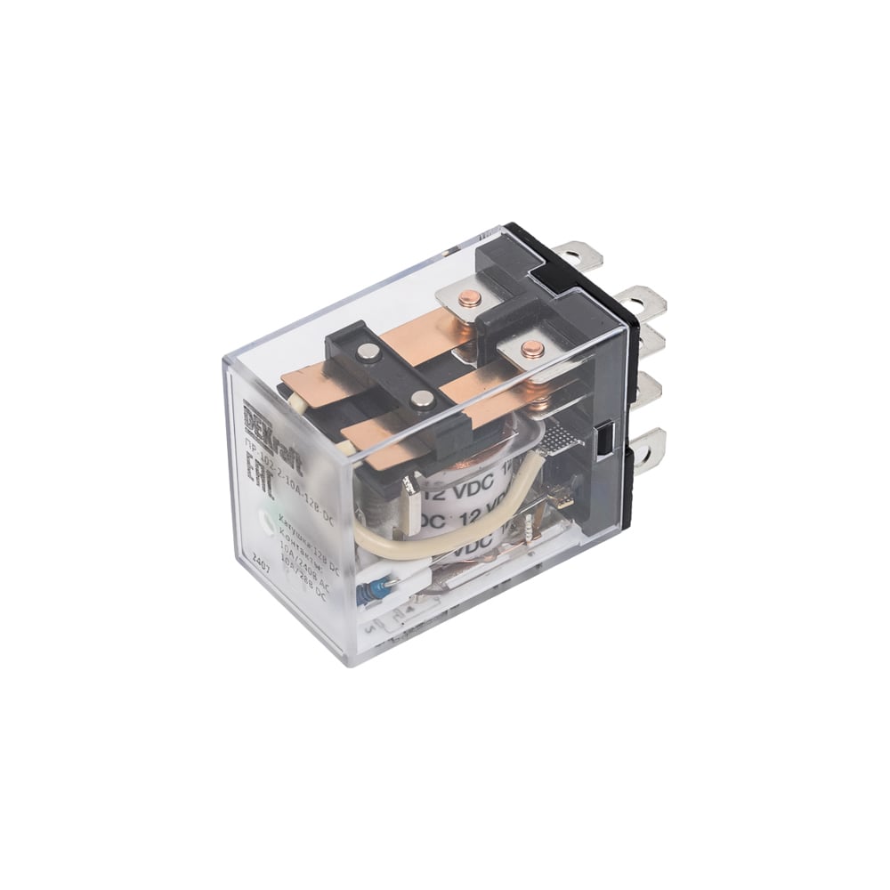 Изображение товара Промежуточное реле DEKraft 2-контактное 10A 12V DC ПР-102