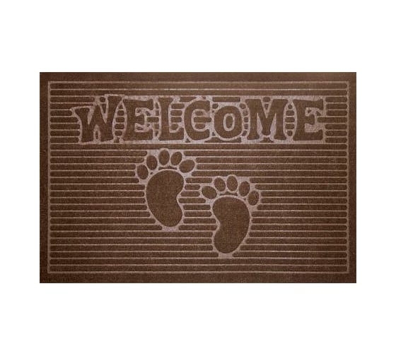 Изображение товара Влаговпитывающий коврик Kovroff Велком 45x75 см, коричневый П/03/18/03