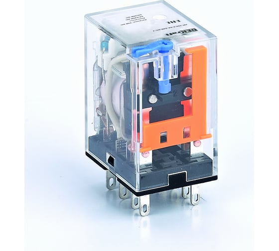 Изображение товара Промежуточное реле DEKraft 2-контактное, с led инд. и test функ. 5а 110в ac пр-102 23861DEK