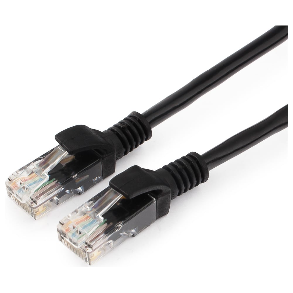 Патч-корды RJ45-RJ45 CCA (омедненный алюминий)  Все инструменты Литой многожильный патч-корд Cablexpert PP12-7.5M/BK