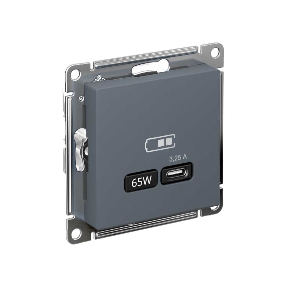 Изображение товара Розетка Systeme Electric Atlasdesign USB тип-C 65W высокая мощность модульная