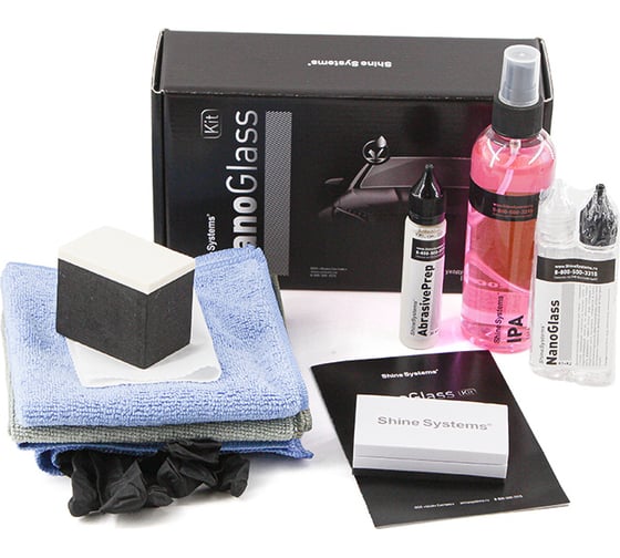 Изображение товара Набор по уходу за стеклом антидождь Shine systems NanoGlass Kit SS777