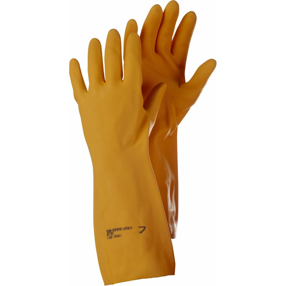 Противохимические перчатки для высоких рисков TEGERA, размер 9, цвет оранжевый