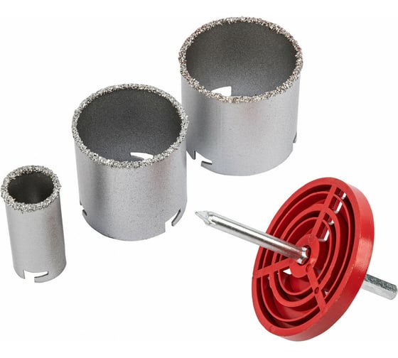 Изображение товара Набор коронок по керамической плитке 33-67-73 мм, 6-гранный хвостовик MATRIX 72841