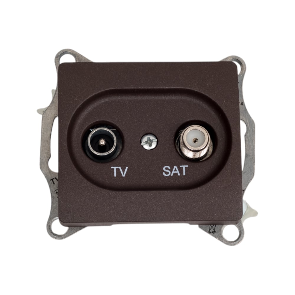 Изображение товара Розетка TV-SAT Systeme Electric Glossa оконечная 1db механизм шоколад