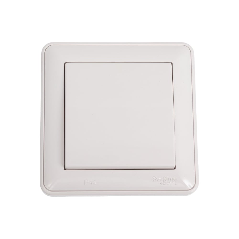 Изображение товара 1-клавишный переключатель Systeme Electric W59 aqua, 10ах, ip44, в сборе, белый VS610-156B-18