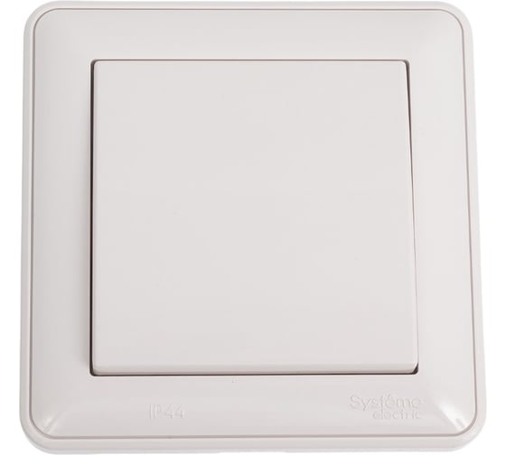 Изображение товара 1-клавишный переключатель Systeme Electric W59 aqua, 10ах, ip44, в сборе, белый VS610-156B-18