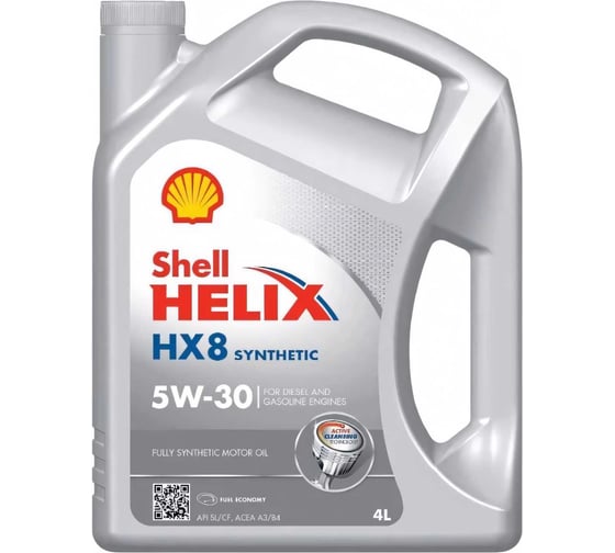 Изображение товара Синтетическое моторное масло SHELL Helix HX8 5W-30 SL A3/B4, 4л 550052835
