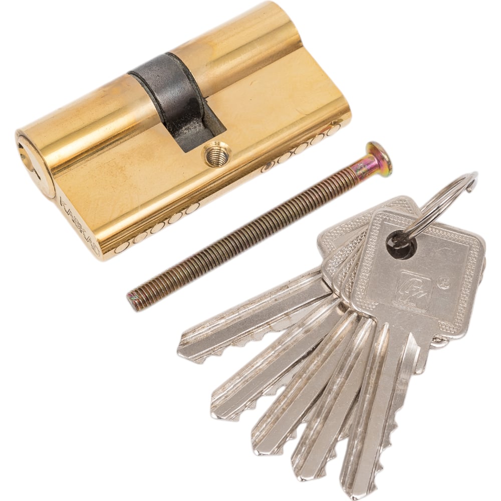 Изображение товара Цилиндр СК 60 мм из латуни с 5 ключами для двухстороннего использования