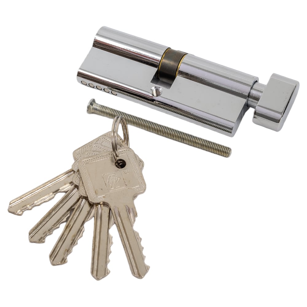 Изображение товара Цилиндр с вертушкой СК хром 80 мм для надежной защиты