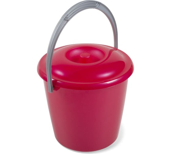 Изображение товара Ведро Martika Соло 3 л, с крышкой, перламутровое красное С630ККРА