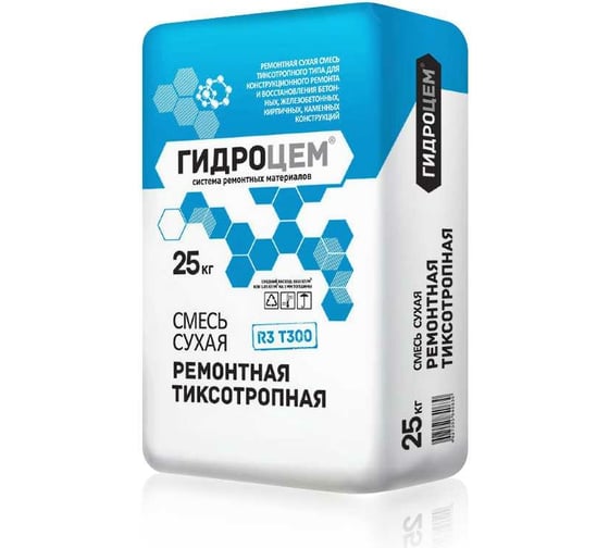 Изображение товара Ремонтная смесь Гидроцем R3 T300 зимний, 25 кг Г00071