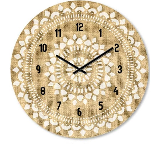 Изображение товара Круглые настенные часы Apeyron декор холст, мдф, диаметр 38 см, бесшумные с плавным ходом, батарейка 1аа WD220607