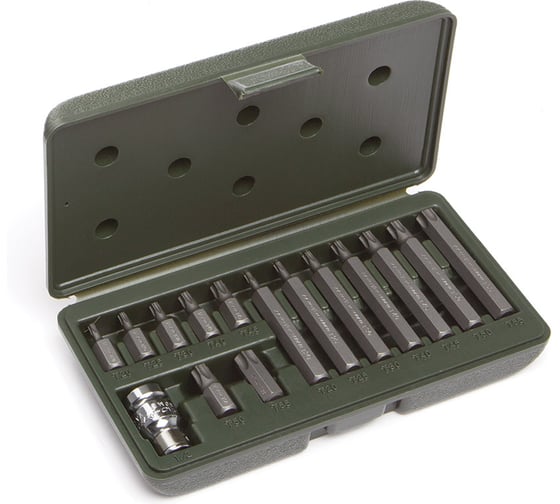 Изображение товара Набор вставок Дело Техники TORX 3/8" длина 30 мм и 75 мм, 15 предметов 626295