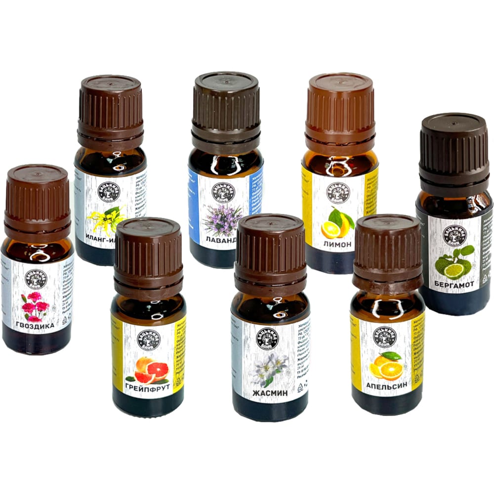 Натуральные эфирные масла для бани Бацькина баня - 16-8-набор-цветцитрус- ВИ