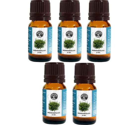 Изображение товара Эфирное масло Бацькина баня Можжевельник 5 шт. натуральные аромамасла для бани 16007-5-набор-ВИ