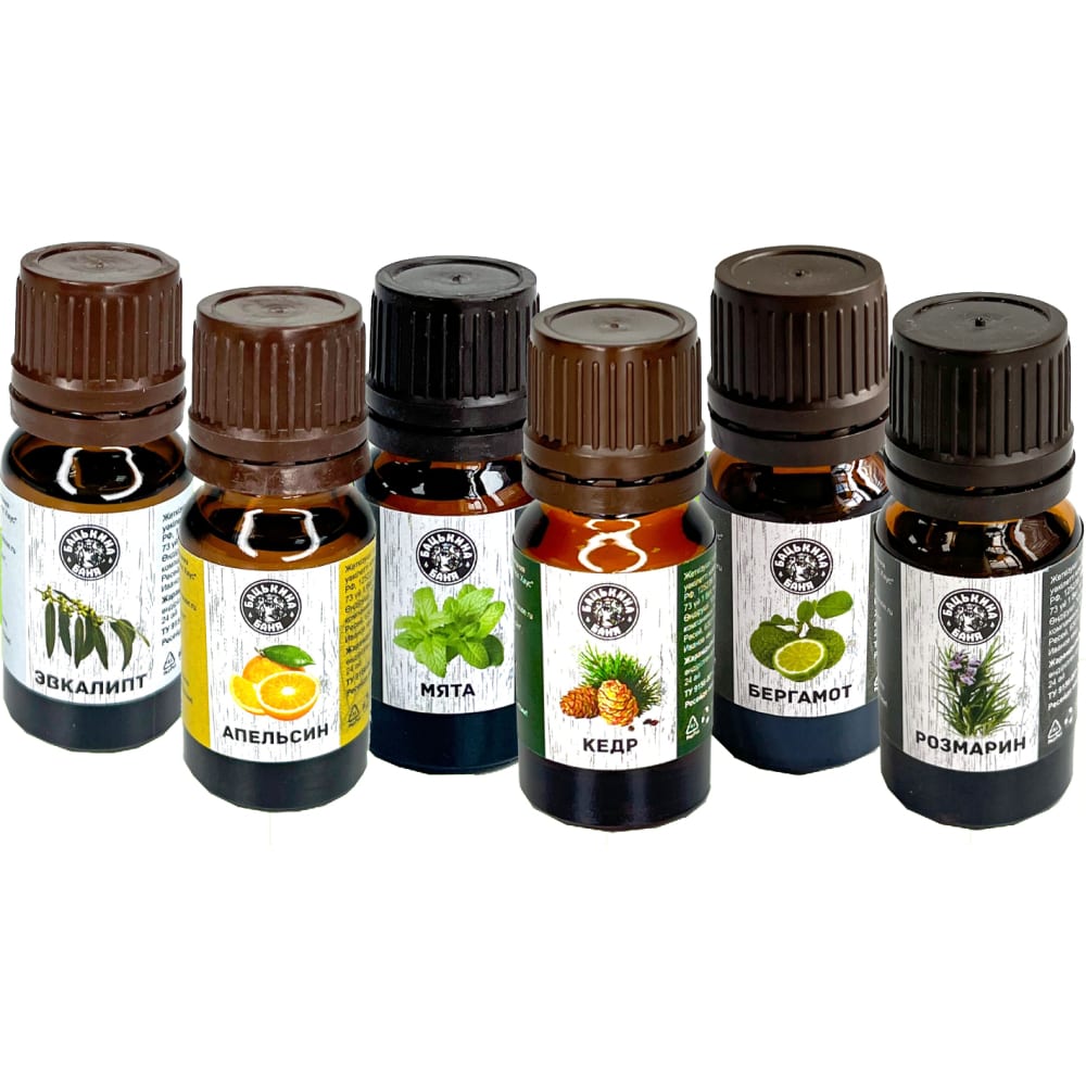 Натуральные эфирные масла для бани Бацькина баня - 16-6-набор-тонус-ВИ