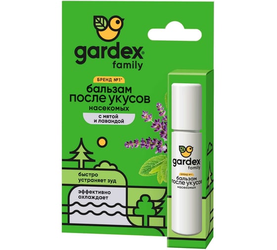 Изображение товара Бальзам после укусов роликовый Gardex Family 0146