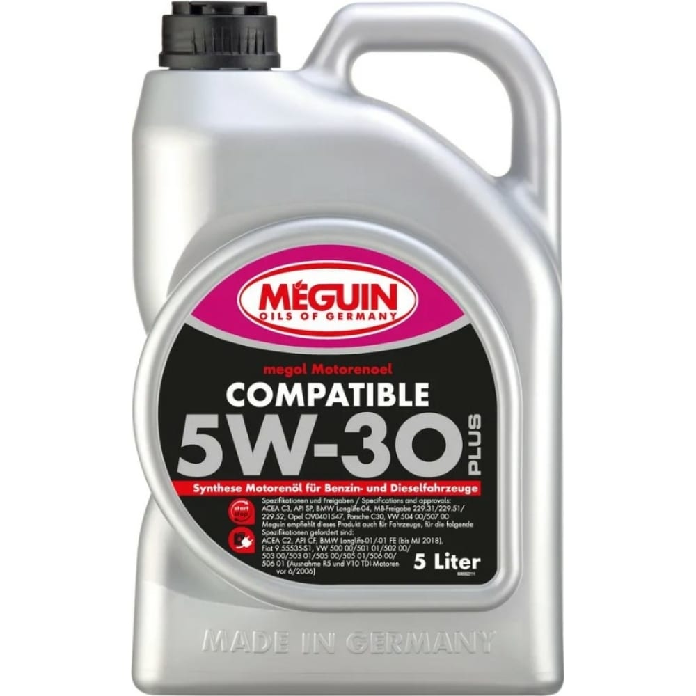 НС-синтетическое моторное масло MEGUIN нс синтетическое моторное масло meguin motorenoel quality 5w30 1 л 6566